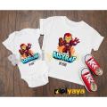 FREE CUSTOM NAME Superhero Cartoon Ironman Thor Spiderman | Baju Budak Cute Baby Clothing Baby Shirt Baby Romper Boy. 