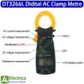 Digital Clamp Meter 600A AC Multimeter Current Clamp Voltage Tester DT3266L (Test Leads & Battery included) by electrica. 