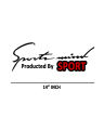 Sport Mind Car Sticker - 14 Inch (Black / White). 