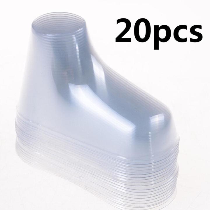 20Pcs 9cm Clear Plastic Baby Feet Display Baby Booties Shoes Socks Showcase Feet Display Half Boots Shoes Transparent PVC