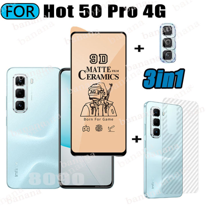 3 IN 1 Infinix Hot 50 Pro 4G Tempered Glass Matte Gaming Screen Protector for Iphone 16 Pro 16 Plus Ceramic Matte Screen Protector