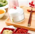 mini chopper manual speedy chopper meat mincing machine vegetable and fruit chopper Powerful Meat Grinder Hand-power Food Chopper Mini Food Garlic Slicer Speedy Chopper Household Mincing Machine Minced Hand Pull Grinder Grill Vegetable Meat Kitchen M. 