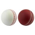Soft Indoor& outdoor Rubber Cricket Ball Practice Ball With (Synthetic) Red and White Color Imported Quality Meterial Best for Beginners of Hard Ball. 