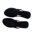Black Velvet Kolapuri Chappal for Women & Girls - Comfortable. 