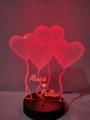 Customised heart shaped illusion lamp. 