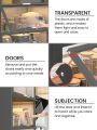 Kitchen Home Storage Organizer Cabinet Shelves with Doors & Wheels. 
