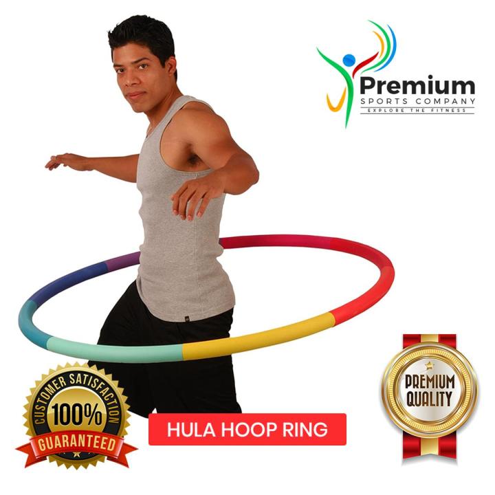 PREMIUM SPORTS Weighted Fitness Hula Hoop Abdominal Massage Ring For Aerobics And Gymnastics For Adults and Kids - 150 Grams - MultiColor