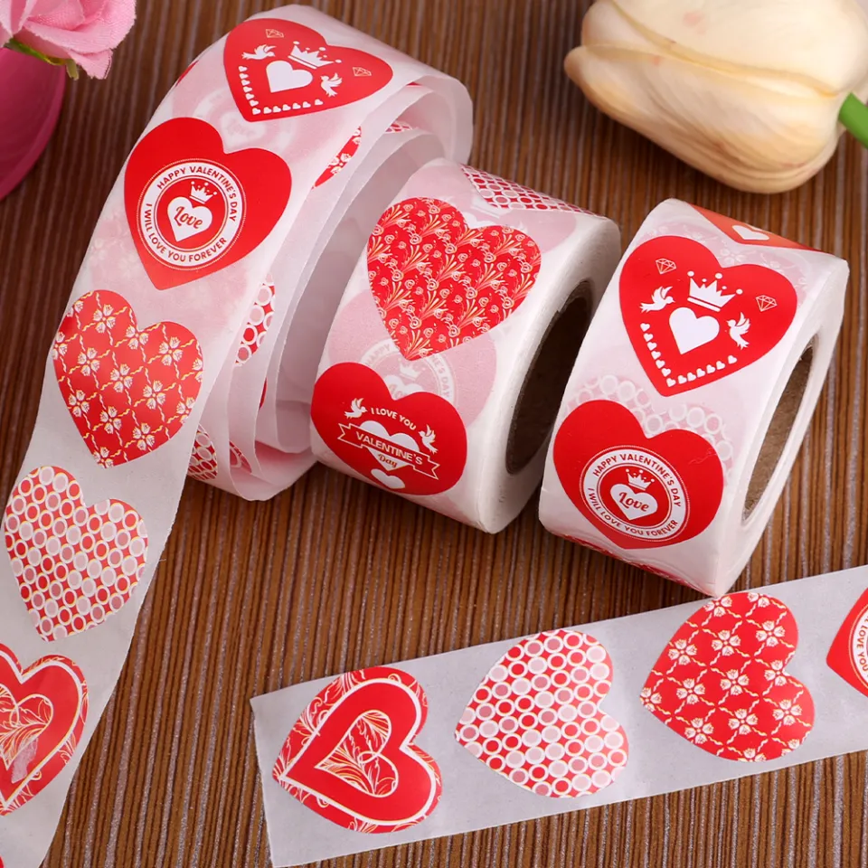HOWAF 534pcs Valentine's Day Foam Heart Stickers- 24 Large Foam Hearts