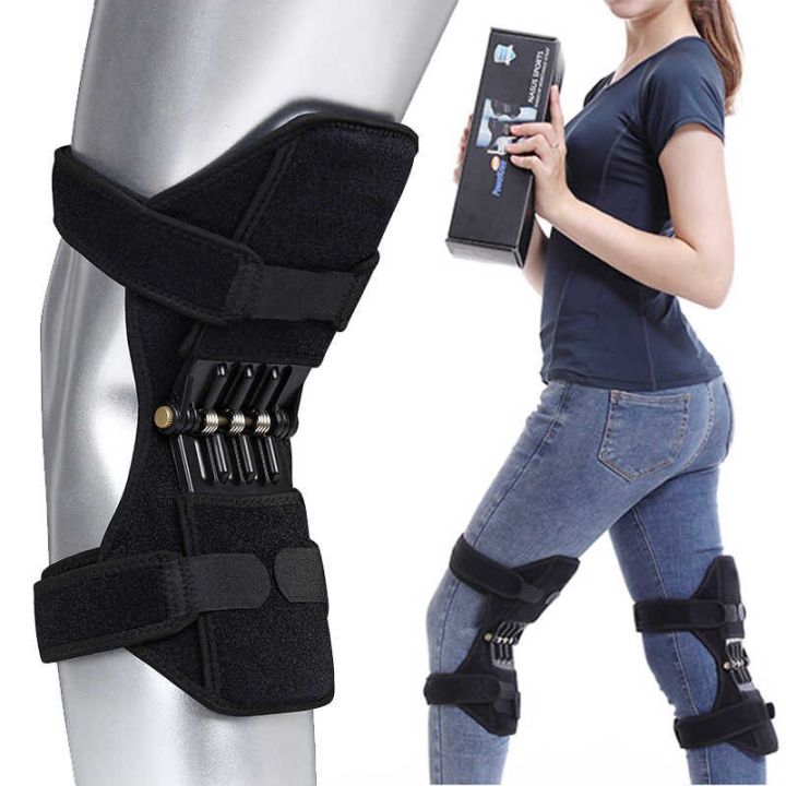 [Original Product] Join Support Knee Pad Breathable Non slip Power Lift Spring Force Knee Booster Tendon Brace Band 1 Pair