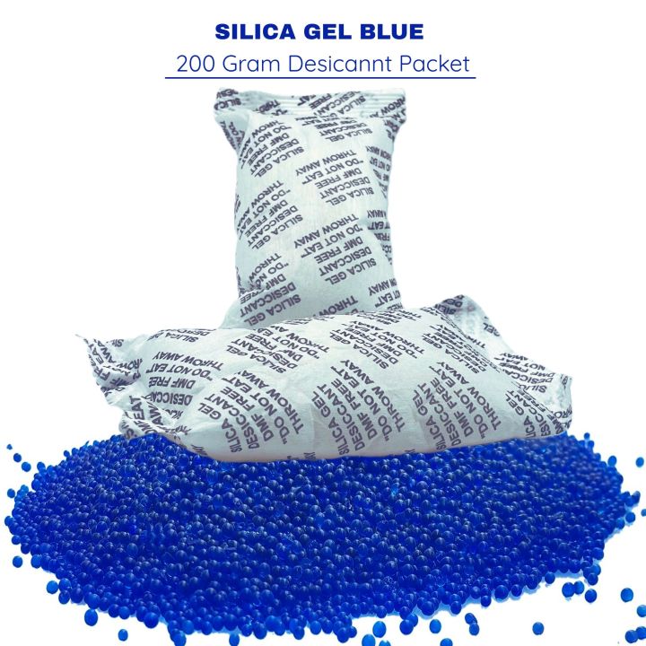 Pack of 200G PP-1 Packet White/Blue Beads Silica Gel Desiccant Packets ...