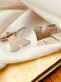 Cufflinks for Men | Initial Letter Cufflinks | A-Z Cufflinks | Alphabets Cufflinks | With Box | Shirt Button Clip Accessories | High Quality Cufflinks | Customize Alphabet Cufflinks. 