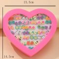Multi-style Colorful Fruit Flower Cartoon Geometric Crystal Stud Earrings Set For Women Girls Alloy Earrings Jewelry Gifts. 