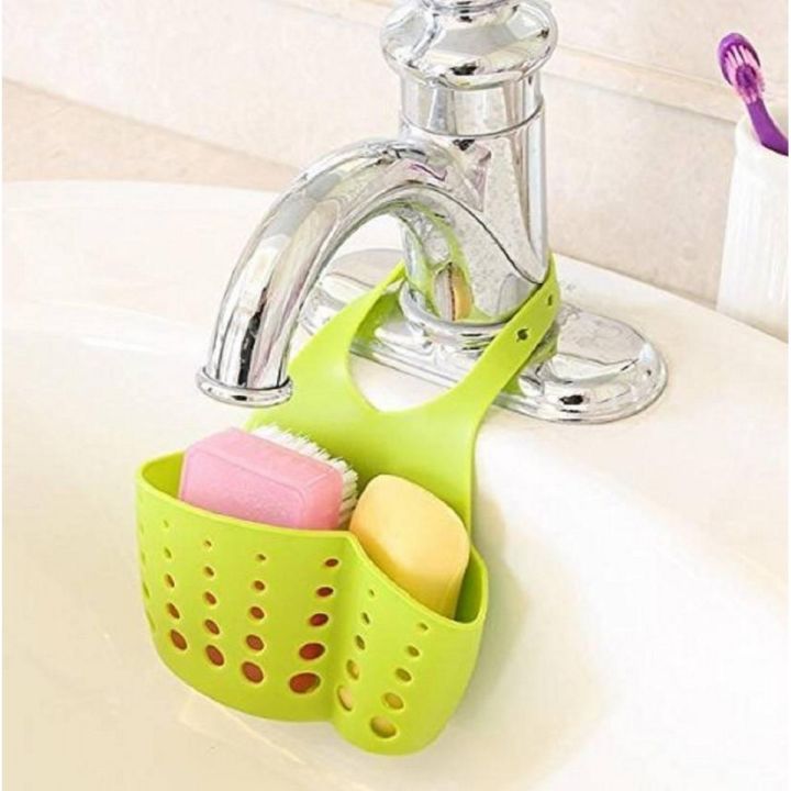Kitchen Drain Basket Sink Sponge Holder Bathroom Soap Comb Storage Shelf Portable Hanging Drain Bag Storage Holder Rack