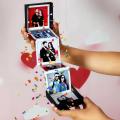 Personalised Pop Up Magic Photo Album Box Best Gift For Birthdays, Anniversaries, Besties, and Friends Forever, Fathers Day, Mothers day, Husband Wife    | Digital High-Resolution Quality , Polaroids,. 