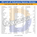 Jar Labels Printed Urdu or English 100 or 45 set size 6.5x4.5cm Kitchen Jars Organizer Labels Spice Sticker Waterproof. 