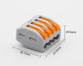 PCTQuick Terminal Wire Connector Soft Hard Wire Universal Connector Push-Type Multifunctional Lighting Electronic. 
