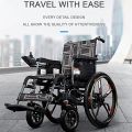 Folding Electric Powered Wheelchair Personal Mobility Scooter Wheelchair - Aluminum Alloy Material is Lighter and Stronger. 