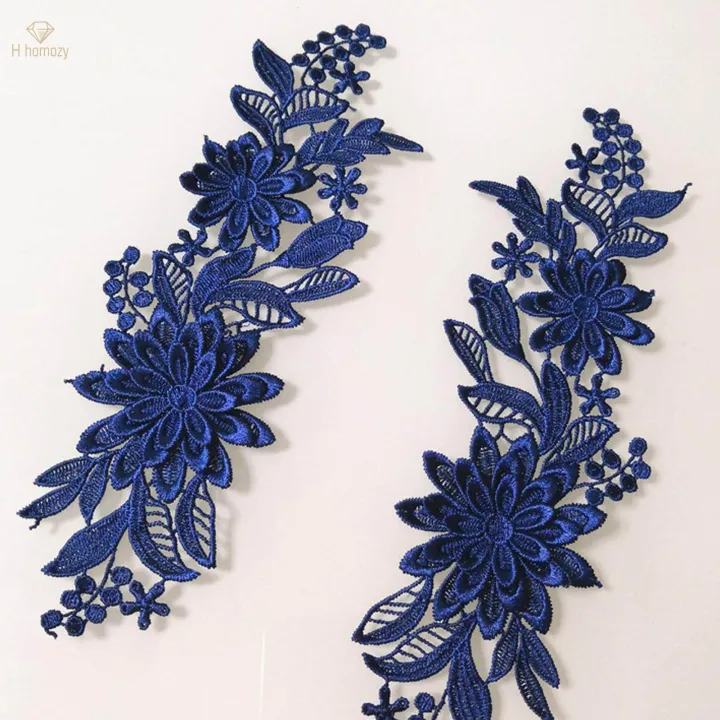 2Pcs%20Lace%20Applique%20Flower%20Embroidery%20Applique%20for%20DIY%20Jeans%20Evening%20Dress%20-%20Image%202