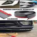 Car Rubber Bumper Lip Carbon Exttension Decoration-Samurai. 