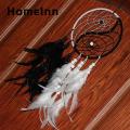 Bedroom Decor Dream Catcher Dream Catcher Black White Feather Wooden Beads Chinese Tai Chi Home Wall Decoration. 