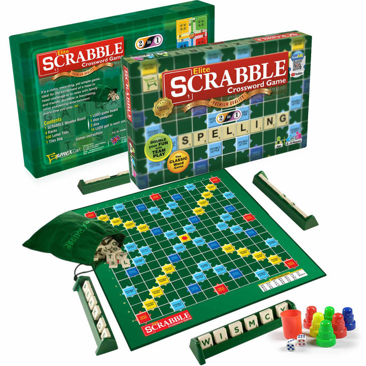 Scrabble – Elite Edition – 2 in 1  Board Game  Party Game