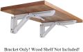 2 Pcs Sturdy Folding Shelf Brackets, Heavy Duty White Metal Triangle Table Bench Folding Shelf Brackets, Folding Shelf Hinge Wall Mounted,Available in 4 Sizes:12/14/16/18inches. 