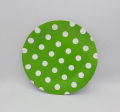 GREEN POLKA DOT PAPER PLATES - PACK OF 10 PAPER PLATES  - GREEN COLOR THEME. 