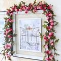 2.3m Artificial Rose Vine Flowers Garland Plant Artificial Flower Hanging Rose Ivy Home Hotel Wedding Party Garden Decor. 