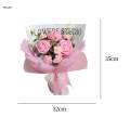 Crochet Flower Bouquet Handmade Artificial Flowers Knitted Flowers Faux Flower for Anniversary Festival Valentine's Day Gifts for Girlfriend. 