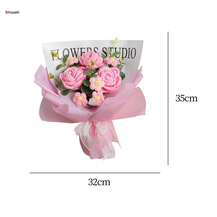 Crochet%20Flower%20Bouquet%20Handmade%20Artificial%20Flowers%20Knitted%20Flowers%20Faux%20Flower%20for%20Anniversary%20Festival%20Valentine's%20Day%20Gifts%20for%20Girlfriend%20-%20Image%203