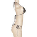 Silk Bikini Bra Panty Set Satin Silk Bra T Back Panty Set for Women. 