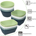 Reusable Cupcake Liners, 36 Pcs Silicone Lunch Box Dividers Food-Grade Silicone Muffin Cups Bento Box. 