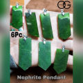 Nephrite Pendant lot 6 pieces. 