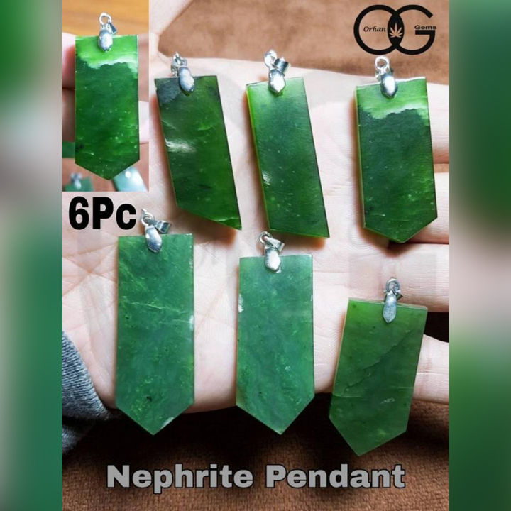 Nephrite Pendant lot 6 pieces