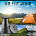 Portable Retractable Folding Stool Chair  | Latest Smart Outdoor Foldable, Collapsible Lightweight Seat Chair Stool for Camping Traveling, Picnic, Car, Easy to Carry Anywhere. 