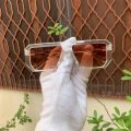 Transparent frame sunglasses with black and Brown lens High Quality Glasses frame for Unisex. 