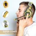 ONIKUMA K1 PRO Gaming Headset With Noise Cancellation Mic And 360 Surround Sound for PS4 PC Xbox One - Army Green. 