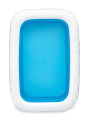 BESTWAY 54120 Inflatable  7'6" x 60" x 22" Rectangular 3-Ring  Pool for Kid & Adult Baby Bath Pool Ball Pool. 