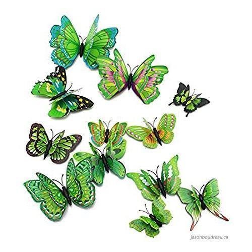 12 Pcs Butterfly Wall Stickers Decoration Magnet Butterflies on the wall DIY Wallpaper 3D PVC