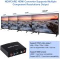 YPbPr RGB + R/L to HDMI Video Audio Converter V1.3 Support LPCM For HDTV,DVD,PSP, Xbox 360 and Wii, metal housing ( with AC adapter). 