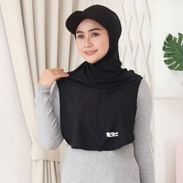 【Raya 2022】 New! Long Runner Instant Sport Hijab Cap