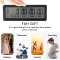 Big Digital Countdown Days Timer Clock - 999 Days Count Down Clock Timer for Graduation Lab Kitchen (Black). 
