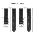 For Realme Watch 3/Amazfit GTR4/4 Pro Universal Grooved Leather Watch Band. 