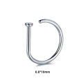 New Curved Barbells Fake Nose Piercing D Shaped Tragus Helix Stud Earring Hoop Septum Stainless Steel Ring Nostril Body Jewelry. 
