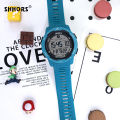 【Can last for 5 years】 Monkey Time HHOR  Round Electronic Sports Luminous Alarm Clock Timing Male and Female Student Electronic Watch. 