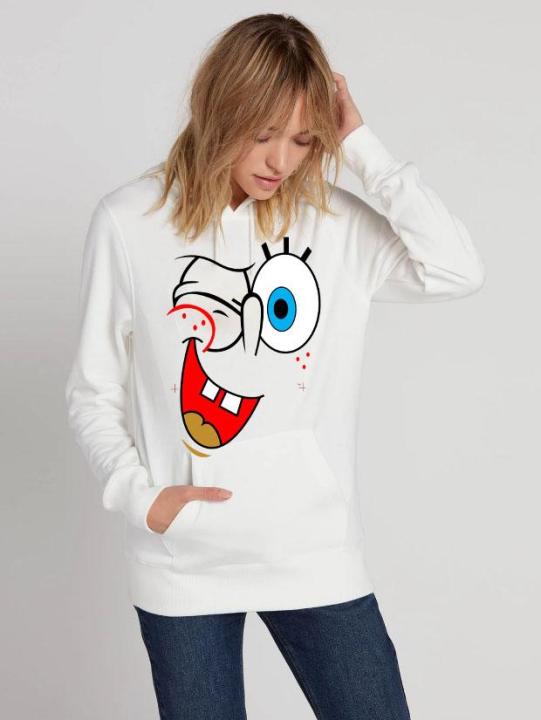 White Fleece Pullover Kangroo Winter High Quality Hoodie