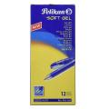 Pelikan Soft Gel Pen, Box of 12 Pieces - Blue. 