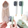 New Multifunctional Shoe Brushes With Soap Dispenser Long Handle Brush Cleaner For Clothes Shoes Household Laundry Cleaning Brush. 