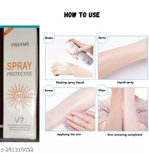 V7 Whitening Skin Fairness Spray Waterproof Hydration Sunscreen