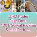 UMS Trader - Edge Paint Light Golden - Metallic Waterproof Permanent Edge Paint - Metallic High Pigmented Edge Paints - Epoxy Resin Supplies Craft. 